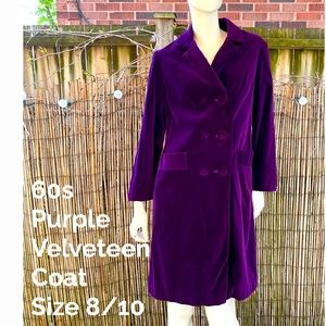 Vintage 60s velvet car coat